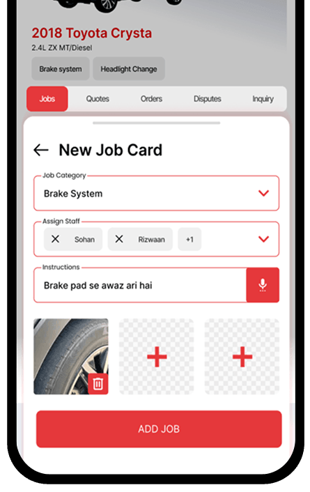 Create a Job Card